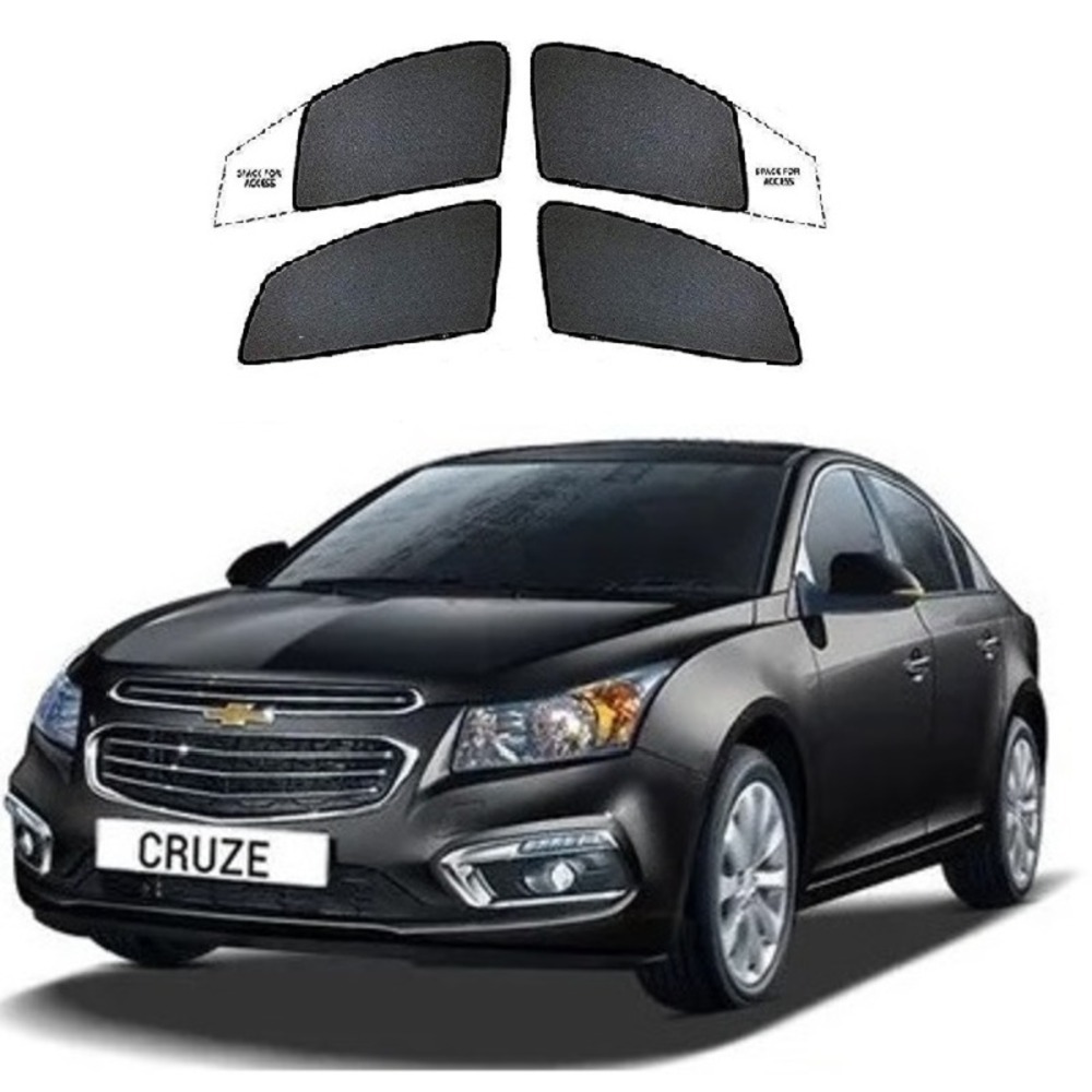 Premium Fix type SunShade Curtain For Cruze  - Black